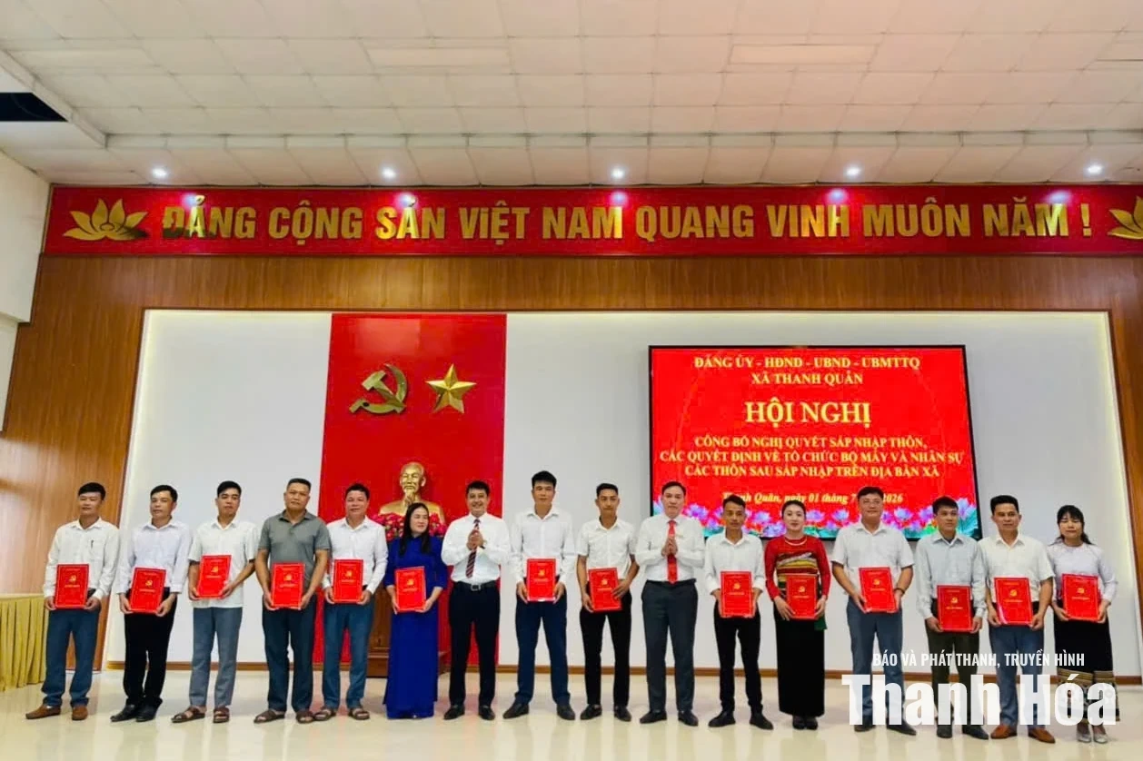 8 thôn mới trên địa bàn xã Thanh Quân đi vào hoạt động từ 1/7