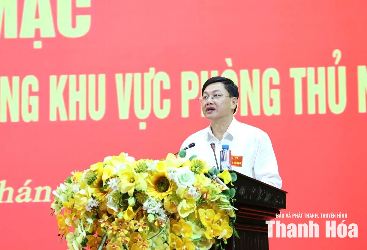 Diễn tập tác chiến trong khu vực phòng thủ xã Nông Cống