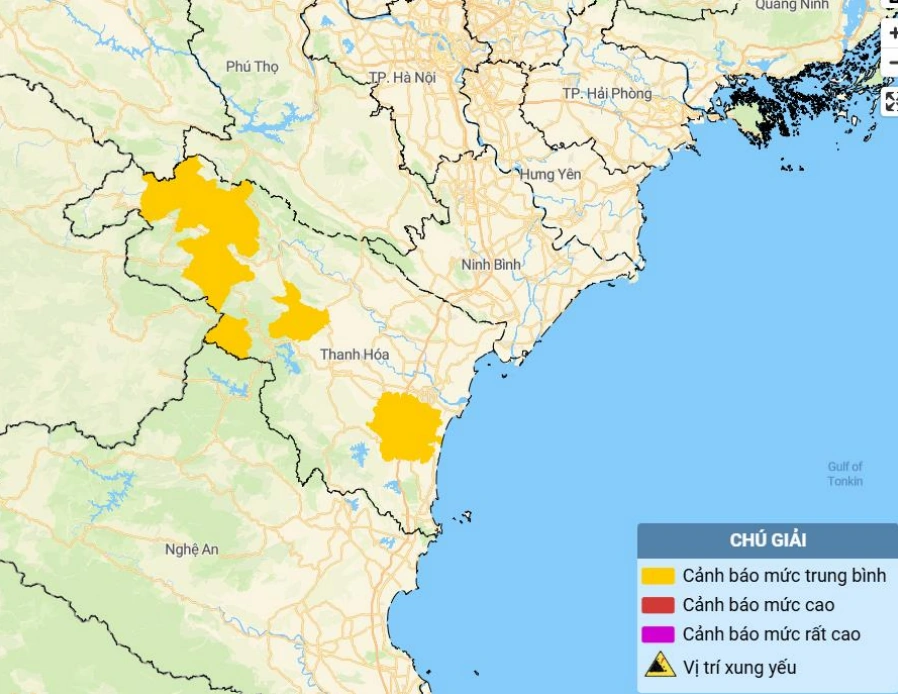 Cảnh báo nguy cơ lũ quét, sạt lở đất tại một số xã, phường của Thanh Hóa