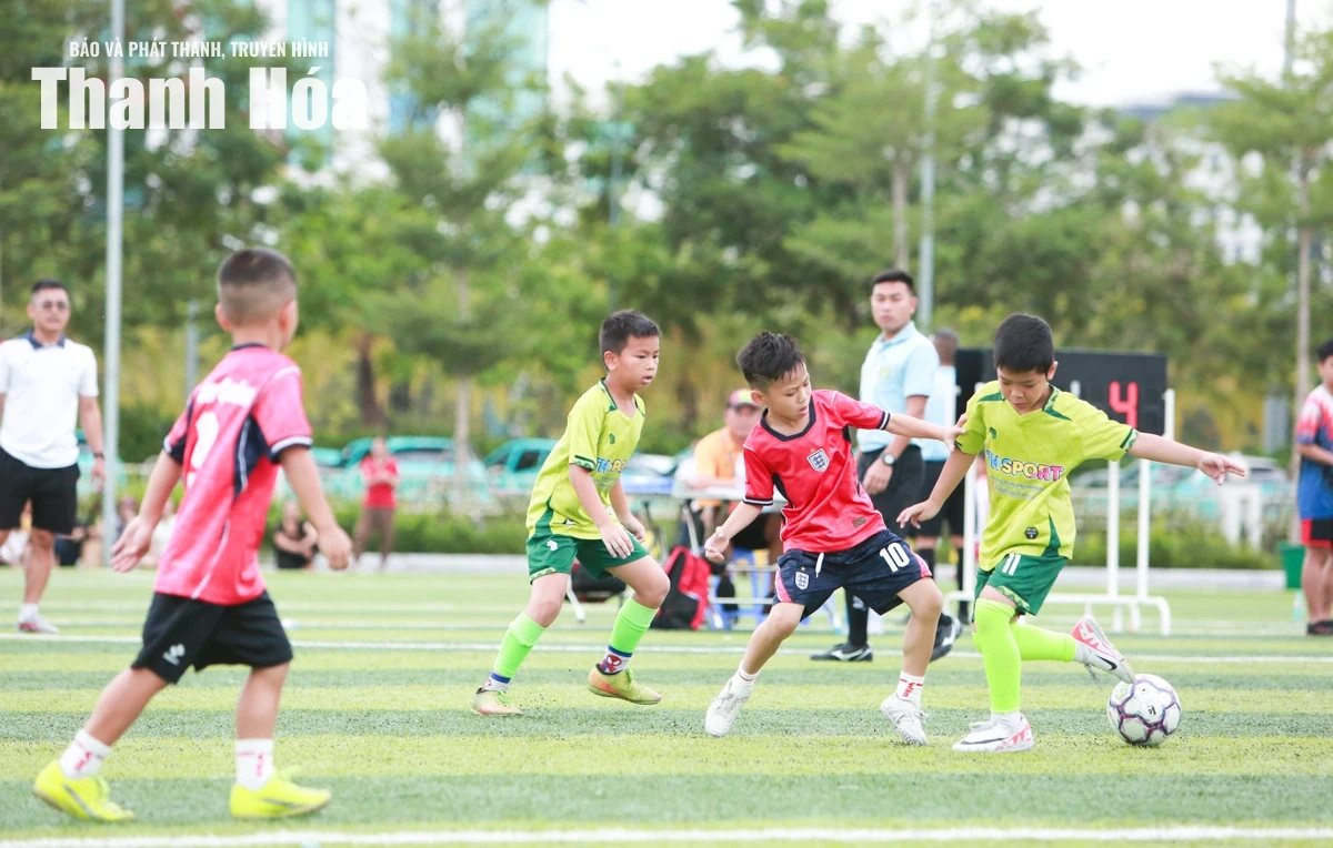 Xác định 4 đội U8 vào bán kết Giải Bóng đá Nhi đồng Báo và Phát thanh, truyền hình Thanh Hóa lần thứ V