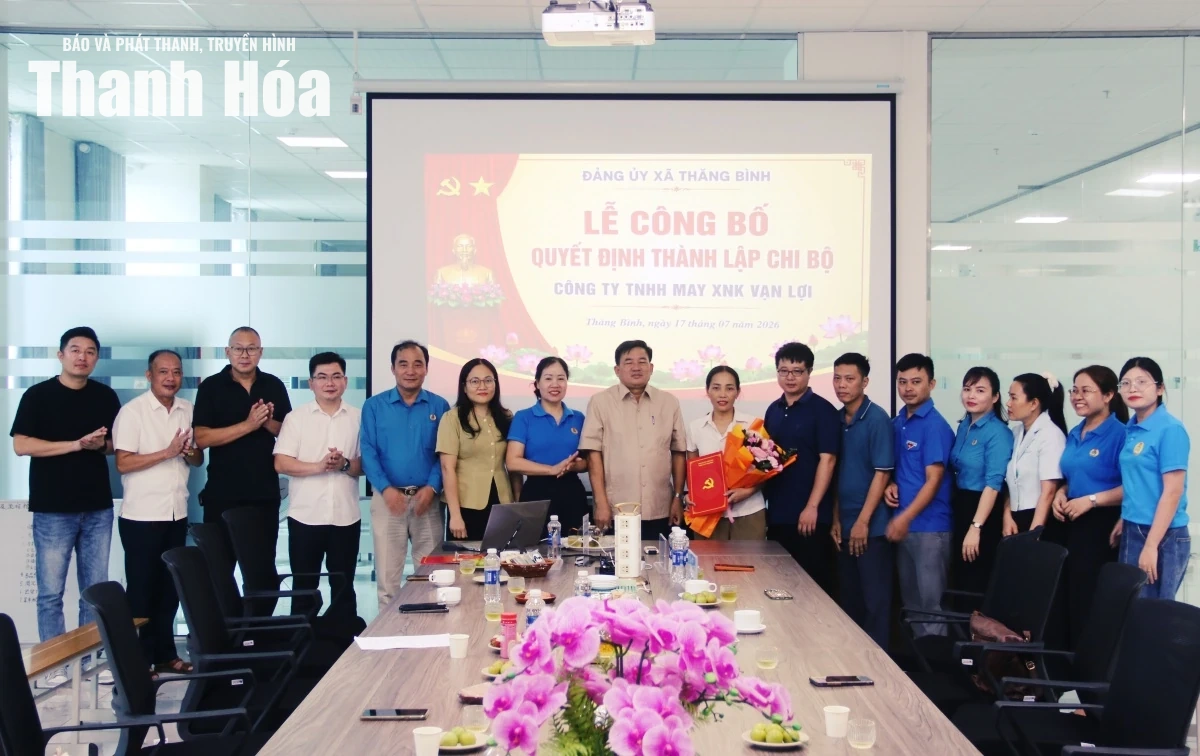 Chi bộ đảng đầu tiên trong doanh nghiệp FDI ở xã Thăng Bình