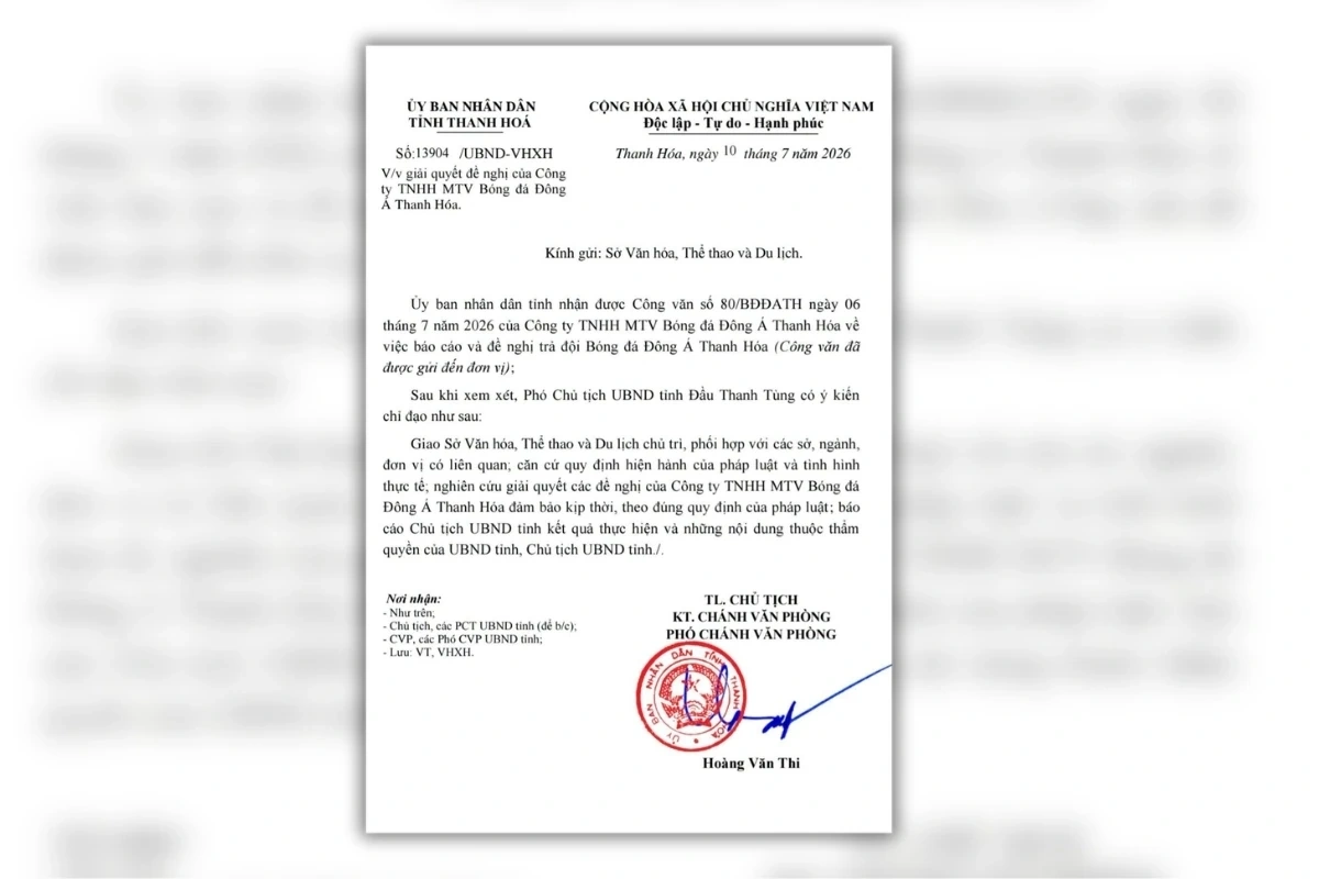 Xem xét đề nghị “trả đội bóng” của CLB Đông Á Thanh Hóa