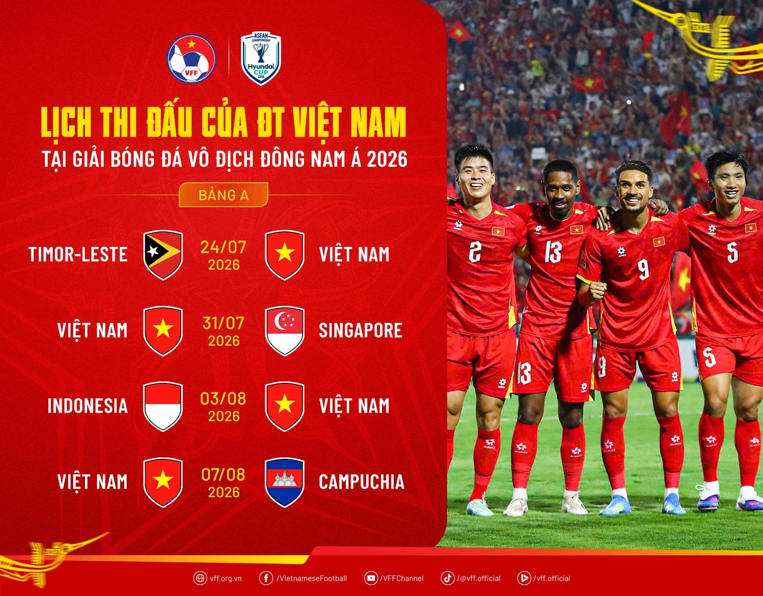 Khuất Văn Khang chia tay tuyển Việt Nam trước thềm ASEAN Cup; Trận tranh hạng ba World Cup 2026 có nguy cơ bị hoãn