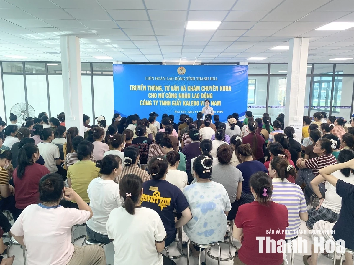 Chăm lo sức khỏe cho nữ công nhân lao động tại doanh nghiệp