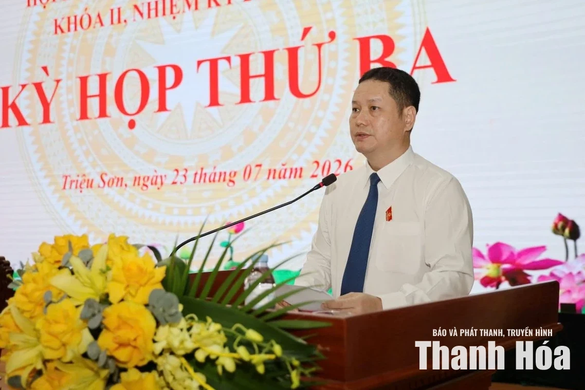 HĐND xã Triệu Sơn thông qua chương trình hoạt động toàn khóa