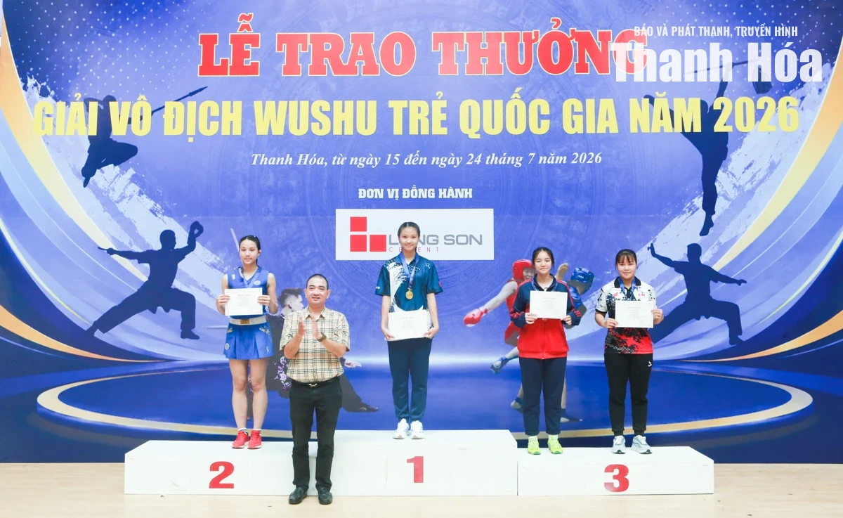 Thanh Hóa giành Giải ba toàn đoàn Giải Vô địch Wushu trẻ quốc gia