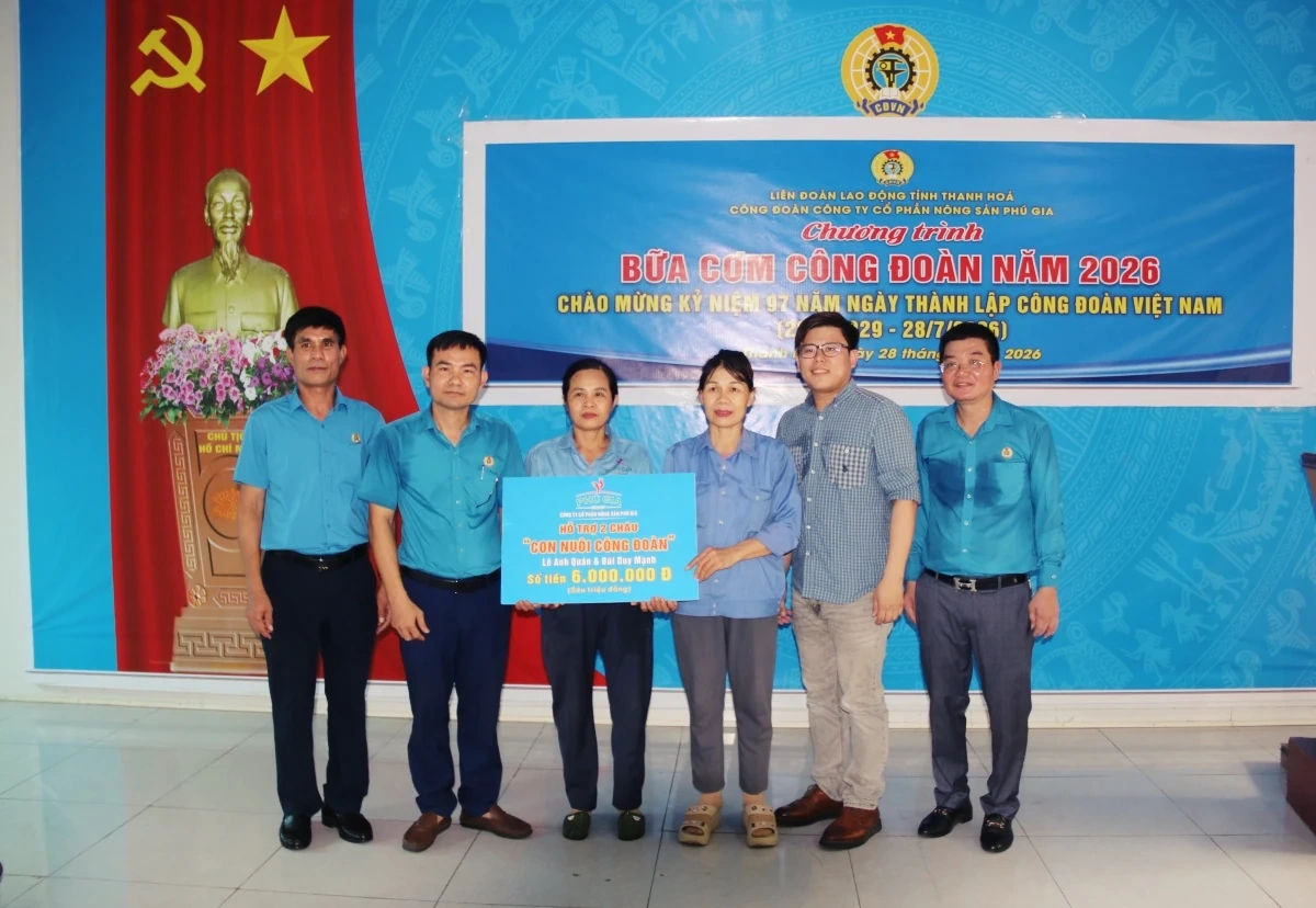 “Bữa cơm công đoàn” cho đoàn viên, người lao động Công ty CP Nông sản Phú Gia