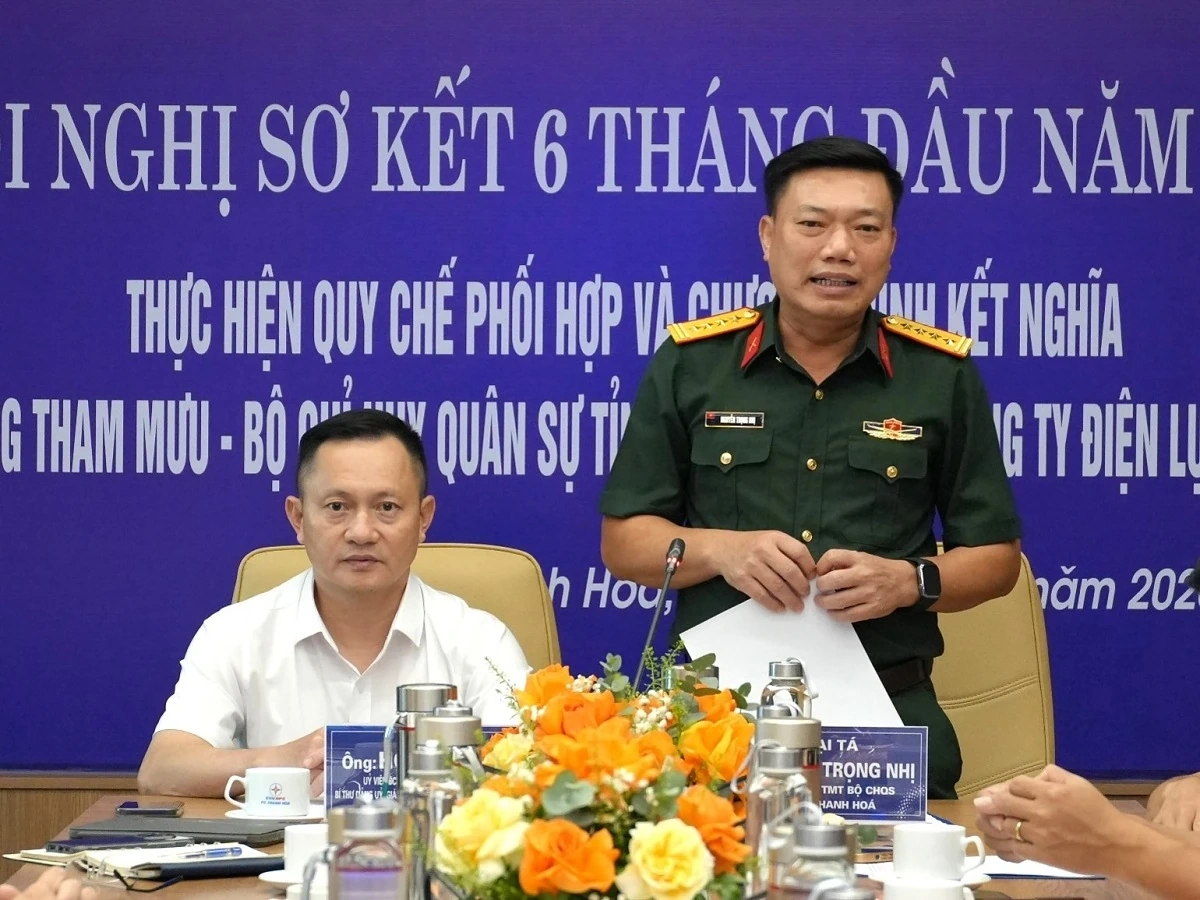 Phát huy hiệu quả Quy chế phối hợp giữa Công ty Điện lực Thanh Hóa và Bộ Chỉ huy Quân sự tỉnh&nbsp;