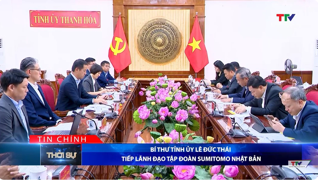 Bản tin Thời sự tối 30/7/2026: Bí thư Tỉnh ủy Lê Đức Thái tiếp lãnh đạo Tập đoàn Sumitomo Nhật Bản