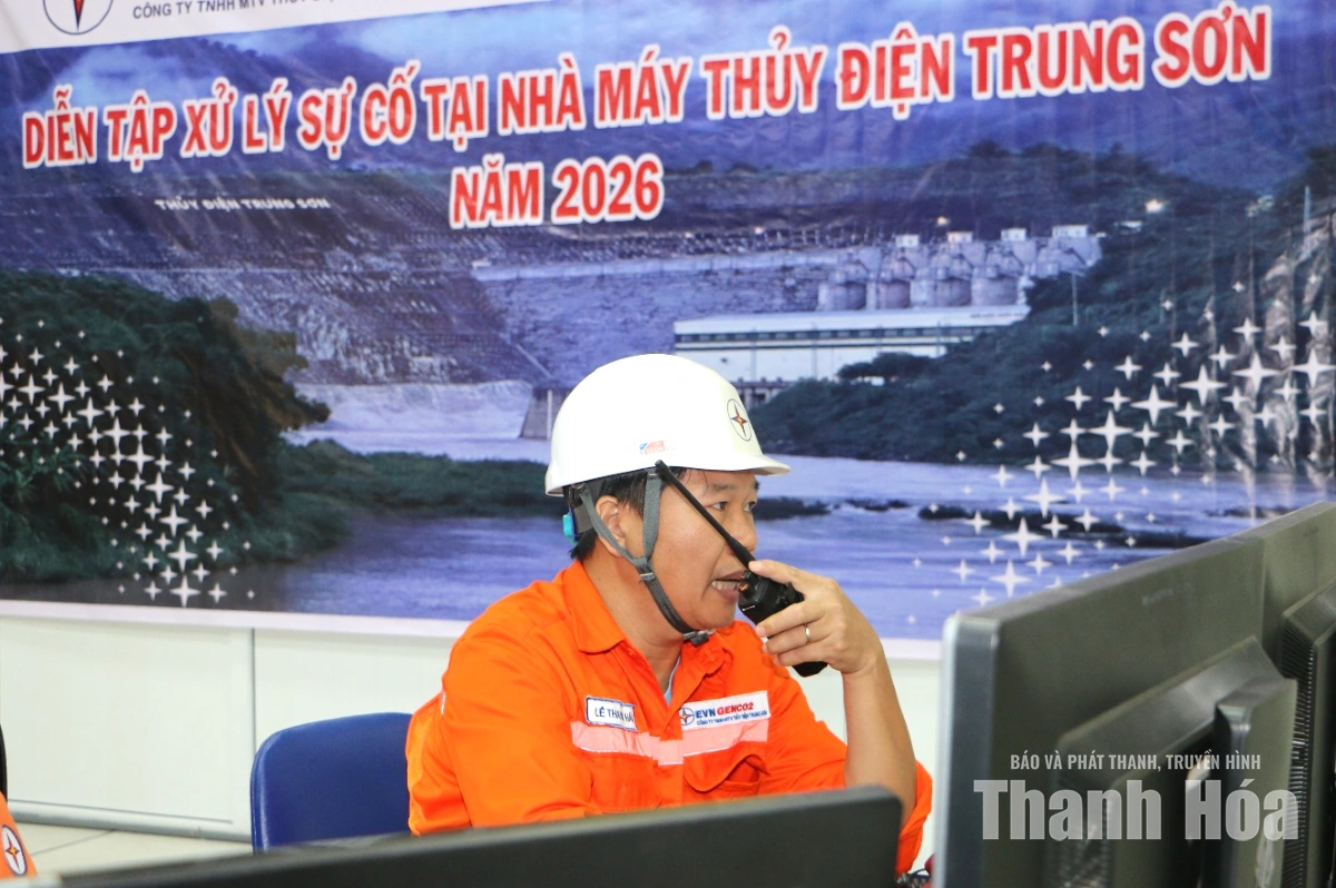 Thủy điện Trung Sơn diễn tập xử lý sự cố Nhà máy năm 2026