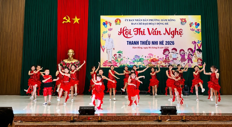 Sôi nổi Hội thi “Văn nghệ thanh thiếu nhi” phường Hàm Rồng hè 2026