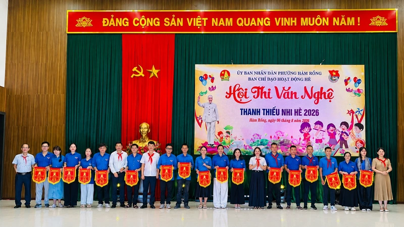 Sôi nổi Hội thi “Văn nghệ thanh thiếu nhi” phường Hàm Rồng hè 2026