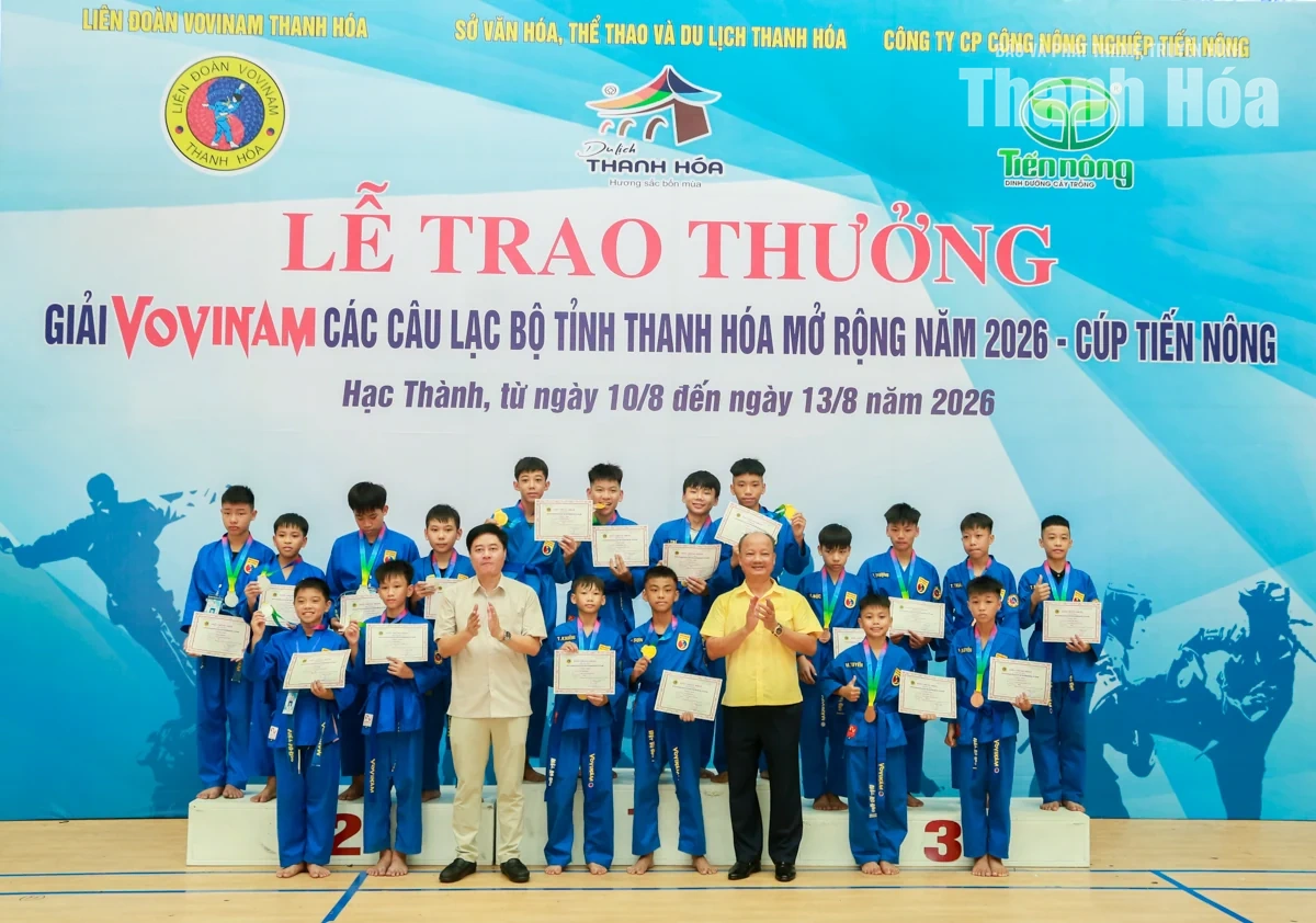 CLB Vovinam xã Lam Sơn giành nhất toàn đoàn tại Giải Vovinam các CLB tỉnh Thanh Hóa mở rộng - Cúp Tiến Nông