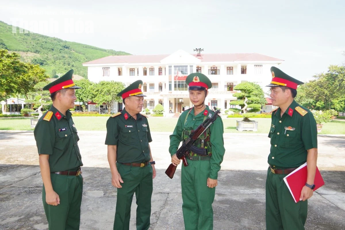 Bộ CHQS tỉnh kiểm tra Trung đoàn Bộ binh 21 và Ban CHQS các xã Ngọc Lặc, Lam Sơn