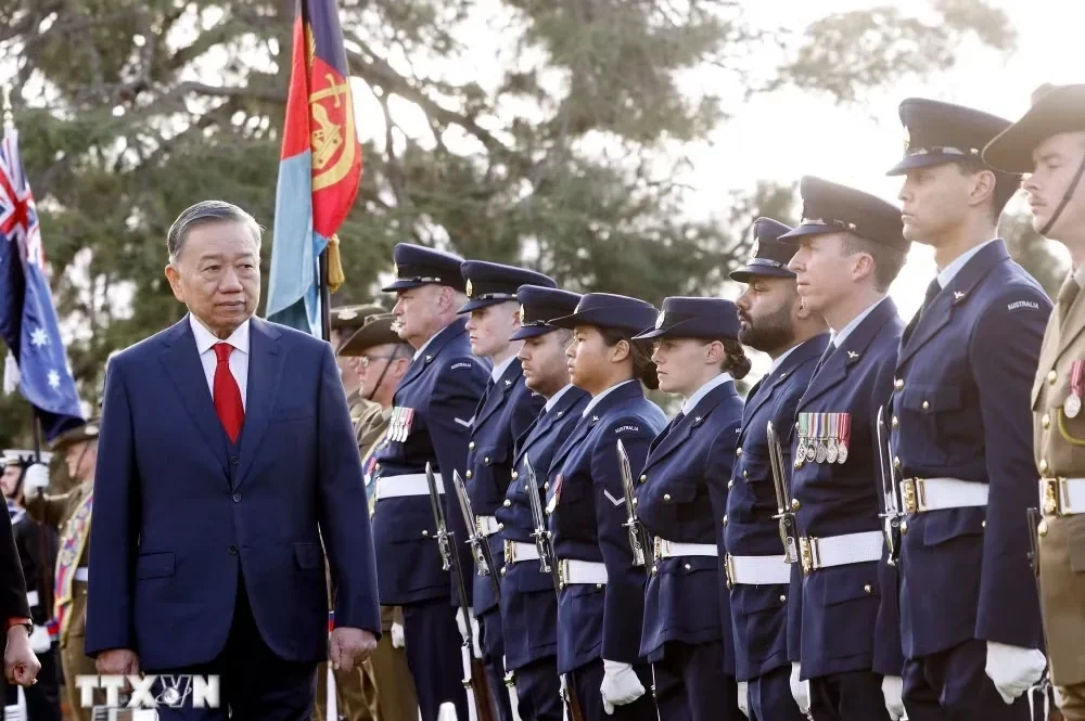 Lễ đón Tổng Bí thư, Chủ tịch nước Tô Lâm thăm cấp Nhà nước Australia