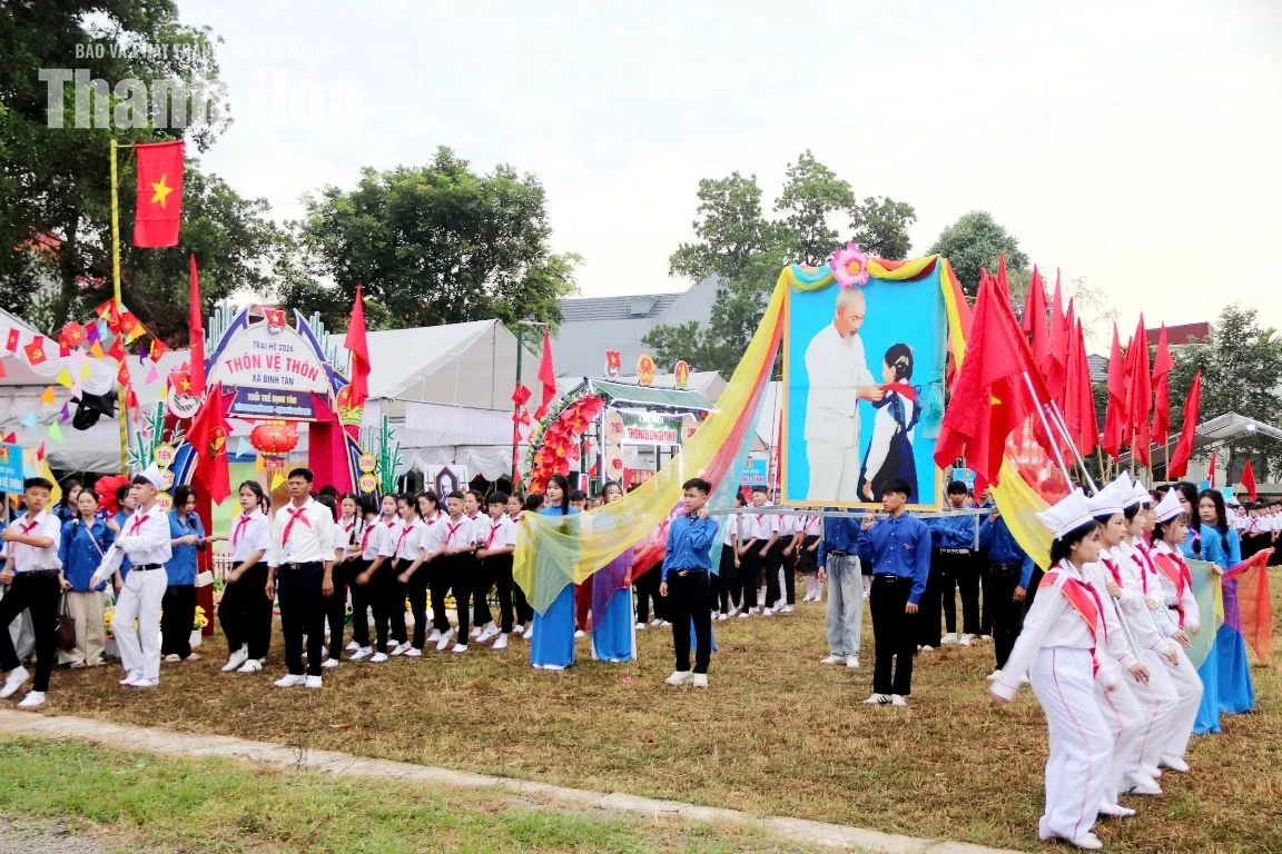 Sôi nổi hội trại hè tại các xã Định Tân, Hoằng Tiến, Biện Thượng và phường Ngọc Sơn