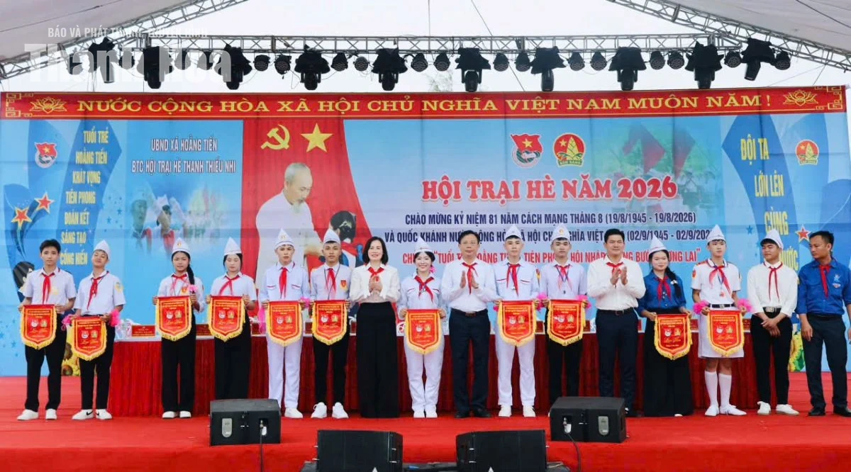 Sôi nổi hội trại hè tại các xã Định Tân, Hoằng Tiến, Biện Thượng và phường Ngọc Sơn