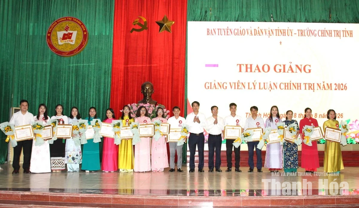 100% giảng viên đạt khá, giỏi tại Kỳ thao giảng giảng viên lý luận chính trị năm 2026