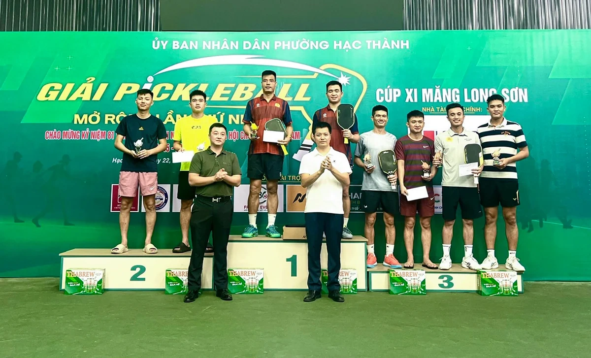 Gần 200 tay vợt tham dự Giải Pickleball phường Hạc Thành mở rộng lần thứ I, năm 2026