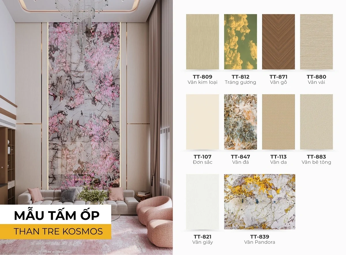 Top các thương hiệu tấm ốp than tre bền, đẹp, sang cho nội thất