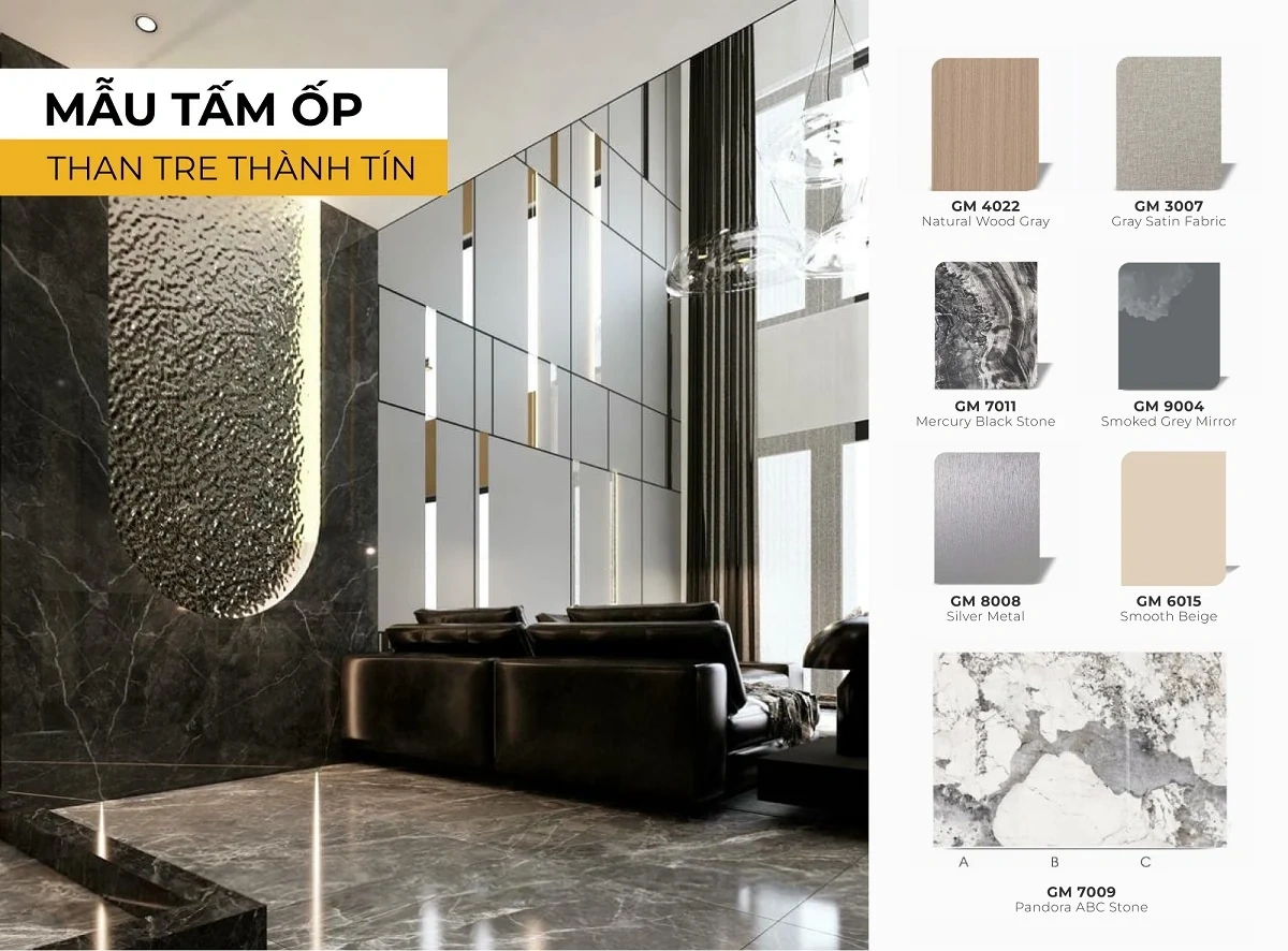 Top các thương hiệu tấm ốp than tre bền, đẹp, sang cho nội thất