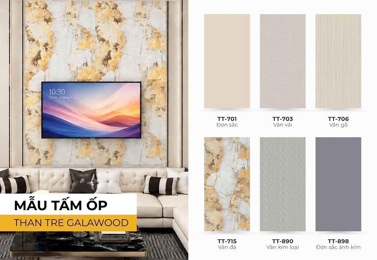 Top các thương hiệu tấm ốp than tre bền, đẹp, sang cho nội thất