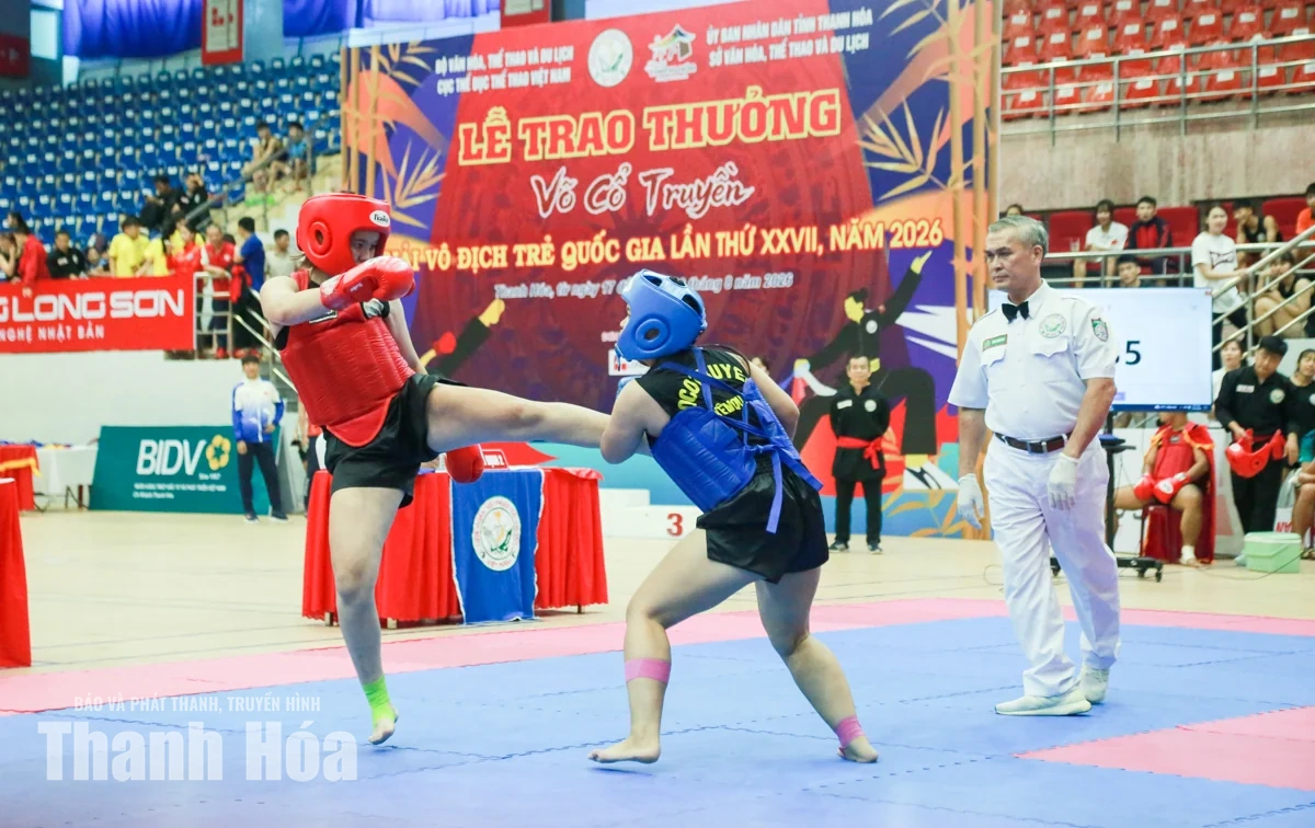 Thanh Hóa nhất toàn đoàn nội dung đối kháng tại Giải vô địch trẻ Võ cổ truyền quốc gia