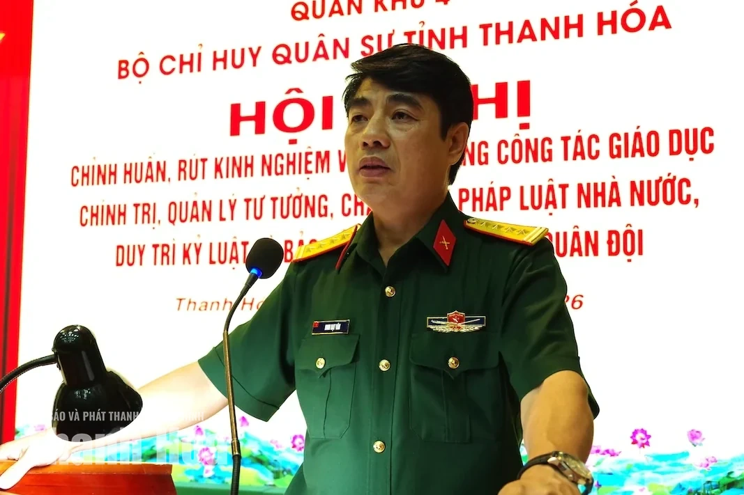 Bộ CHQS tỉnh Thanh Hóa tổ chức hội nghị chỉnh huấn, rút kinh nghiệm công tác giáo dục chính trị