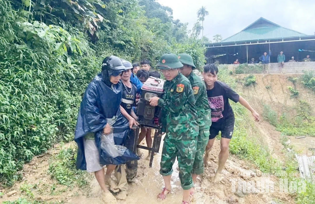 Lực lượng vũ trang kịp thời ứng phó sạt lở khu vực biên giới