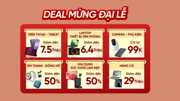 Săn sale 2/9 tại CellphoneS với nhiều sản phẩm công nghệ có mức giá ưu đãi hấp dẫn lên đến 70%