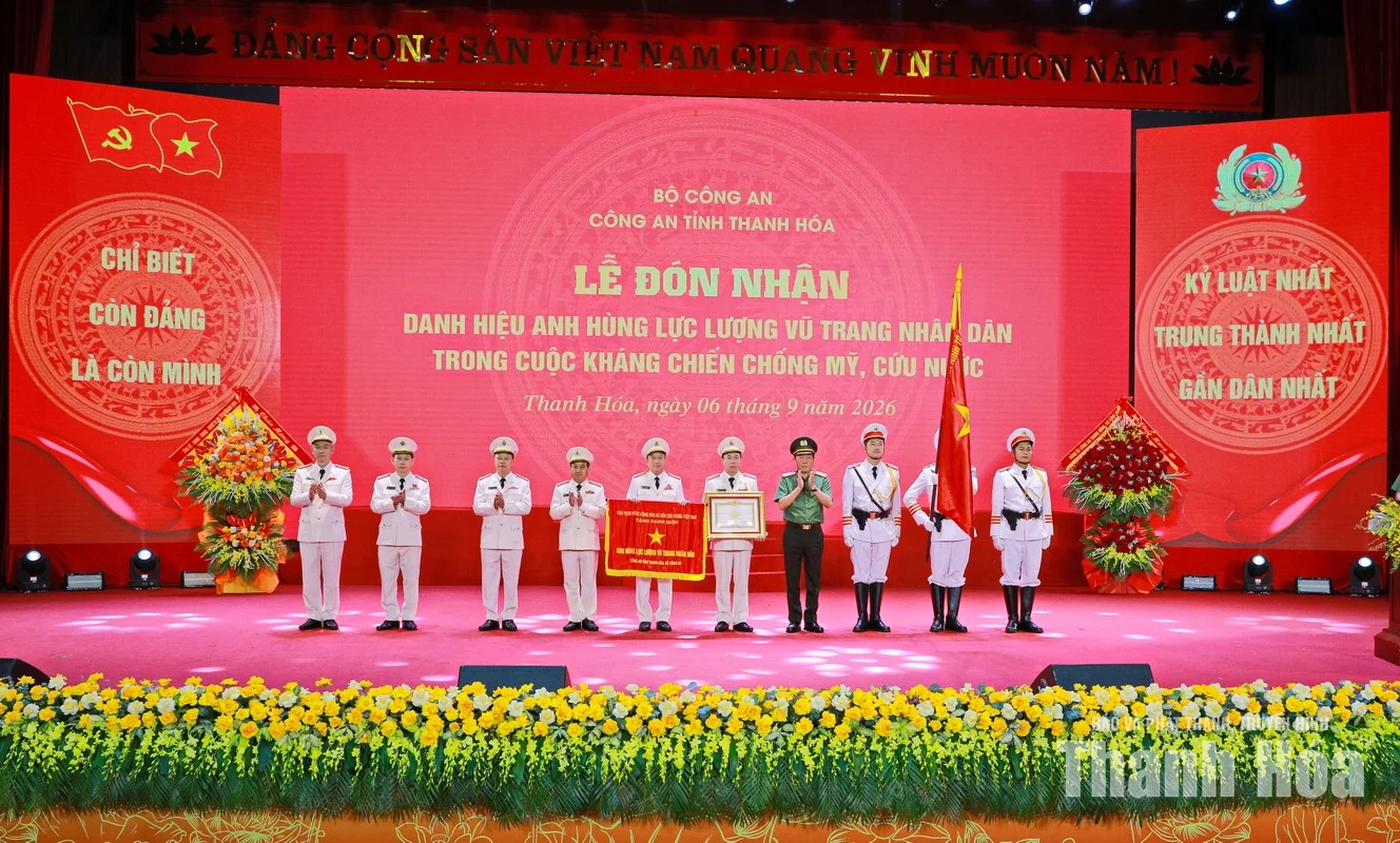 Công an tỉnh Thanh Hóa đón nhận Danh hiệu Anh hùng Lực lượng vũ trang nhân dân trong cuộc kháng chiến chống Mỹ, cứu nước