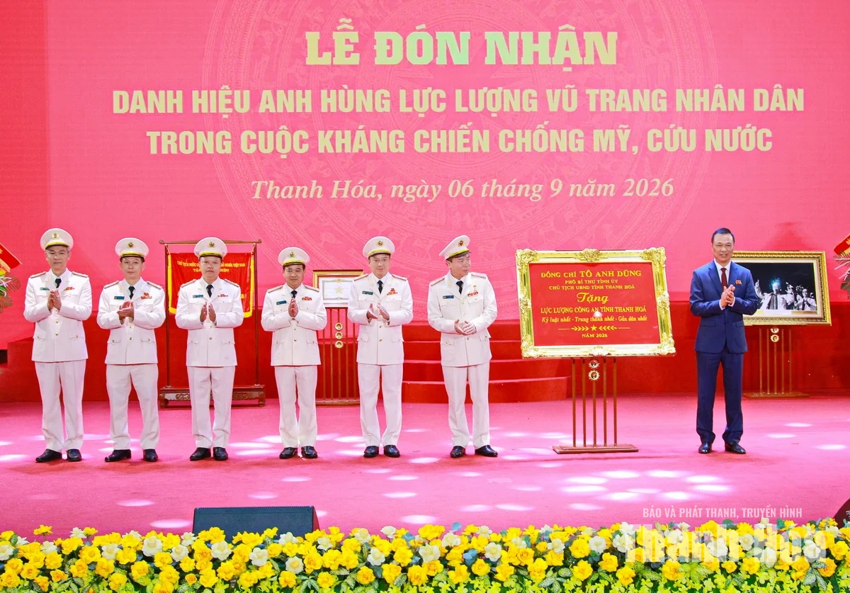 Công an tỉnh Thanh Hóa đón nhận Danh hiệu Anh hùng Lực lượng vũ trang nhân dân trong cuộc kháng chiến chống Mỹ, cứu nước