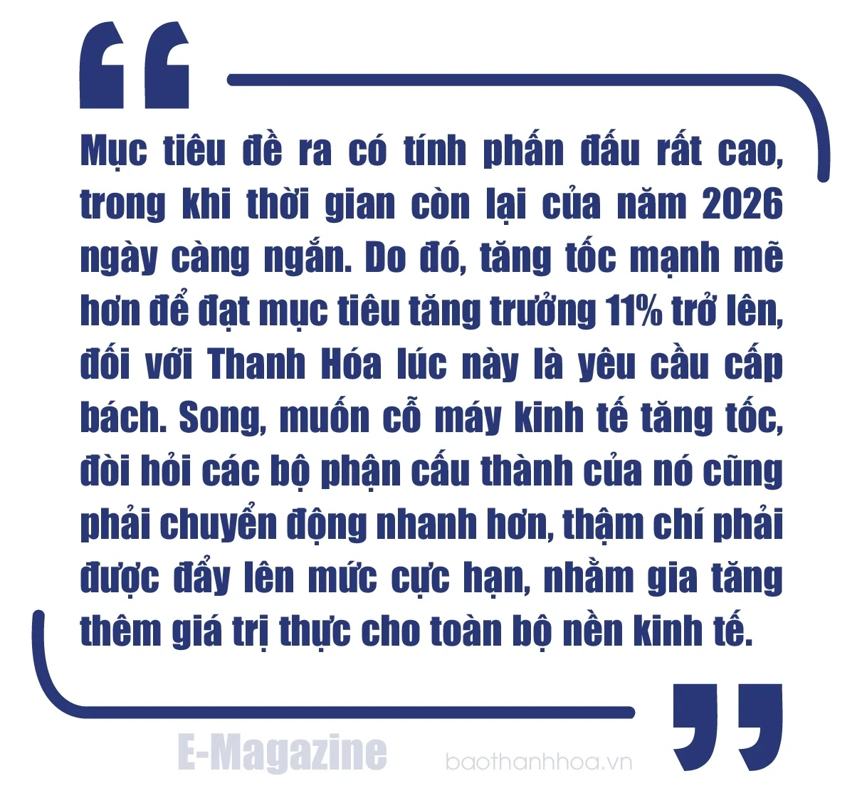 [E-Magazine] Tăng tốc để tăng trưởng