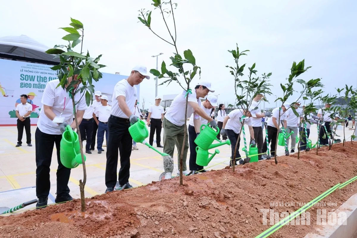 Trồng gần 5.000 cây xanh tại Trung tâm thương mại AEON MALL Thanh Hóa