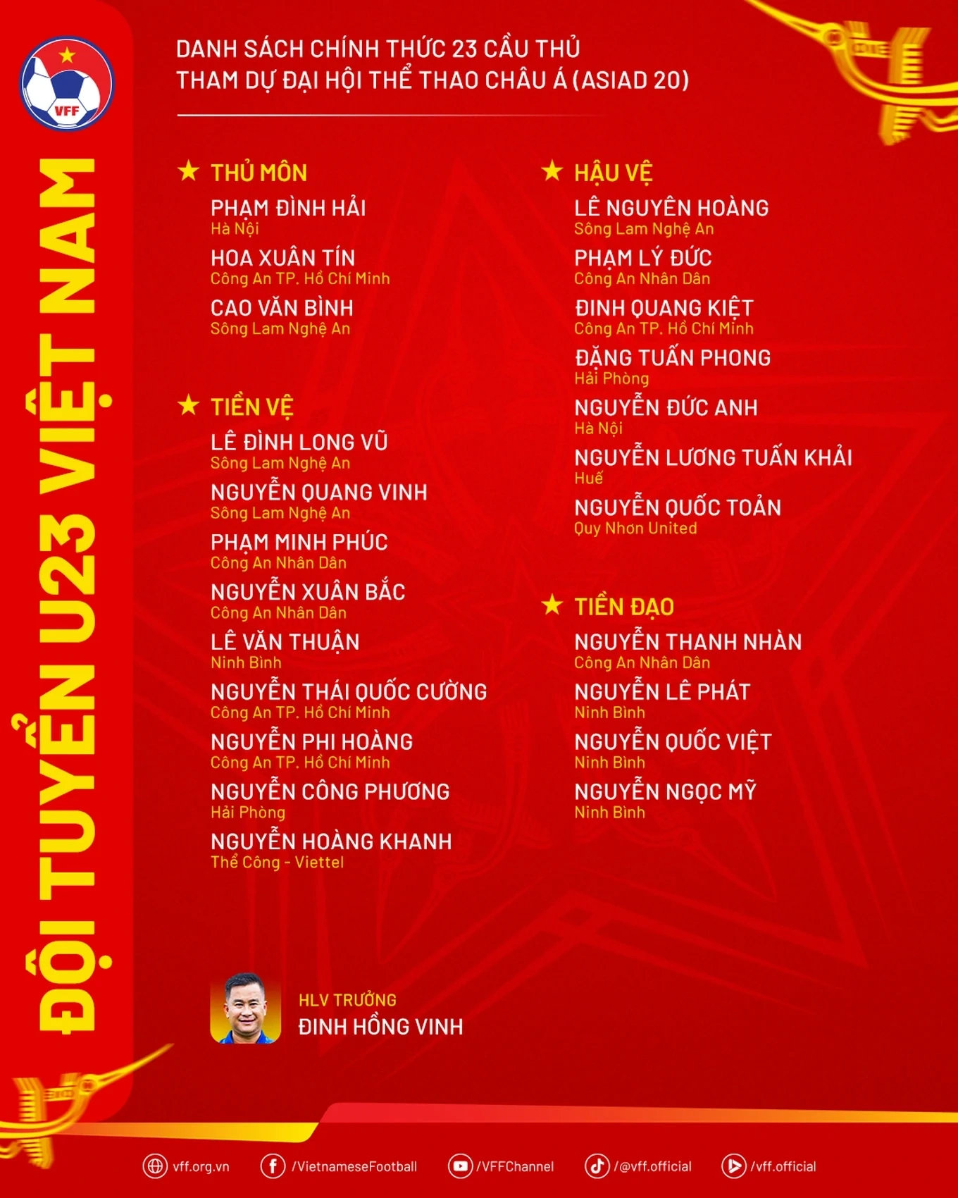 U23 Việt Nam quyết tâm vượt vòng bảng ASIAD 2026; Kịch tính vòng mở màn Champions League 2026/27