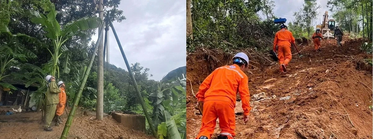 Khẩn trương khắc phục sự cố, bảo đảm an toàn lưới điện trong mưa lũ