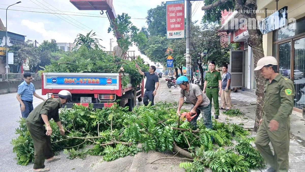 Xã Lưu Vệ ra quân cao điểm thiết lập trật tự công cộng, vệ sinh môi trường