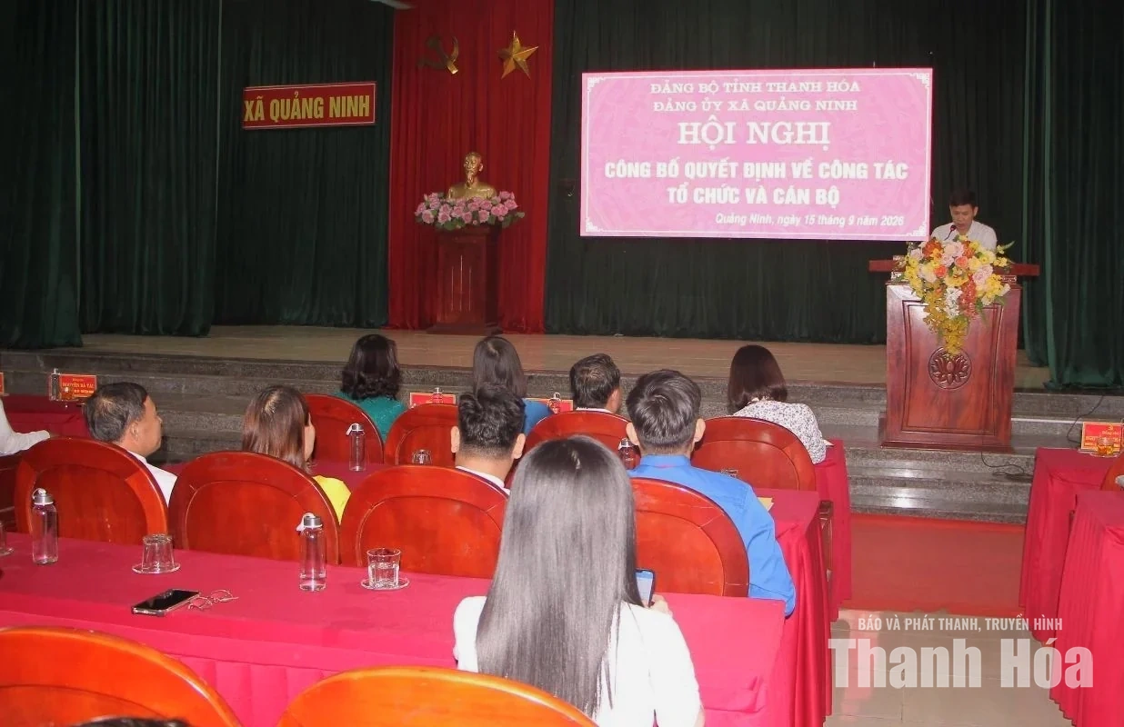 Xã Quảng Ninh kết thúc hoạt động hai đảng bộ cơ sở
