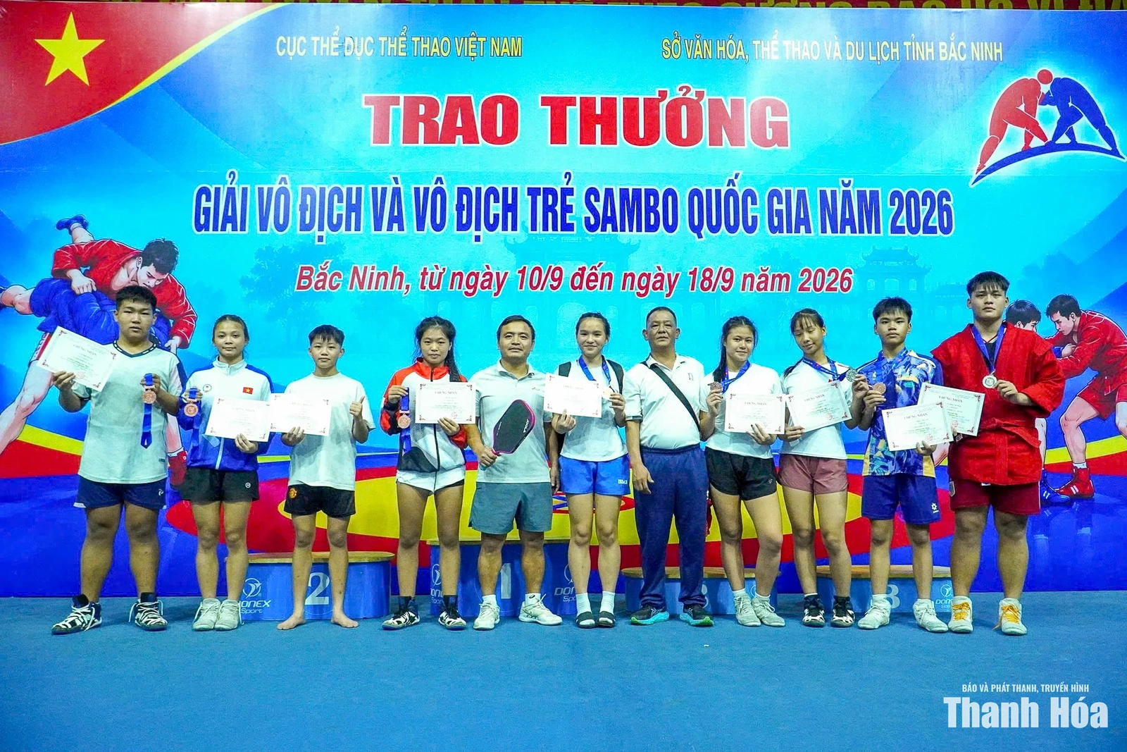 Thanh Hóa đứng thứ tư toàn đoàn ngay lần đầu dự giải Sambo trẻ quốc gia