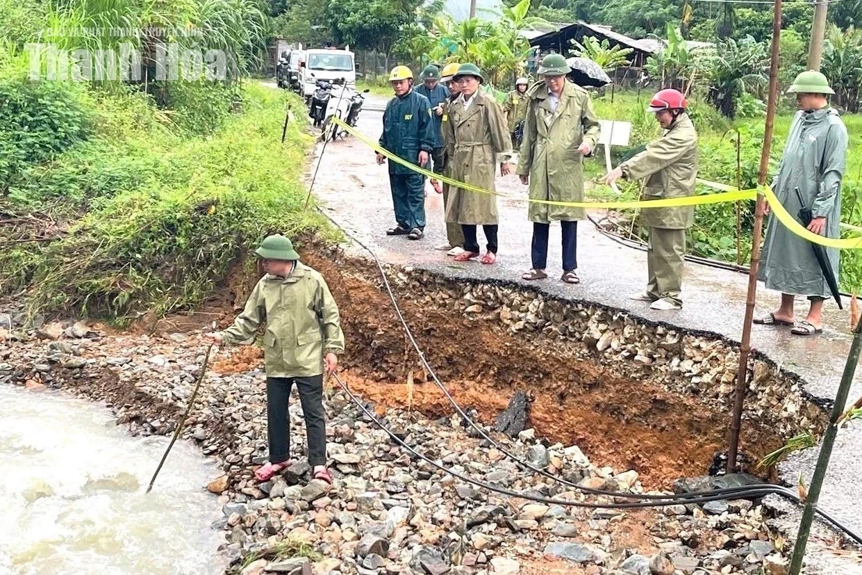 Xã Đồng Lương tập trung khắc phục hậu quả sau mưa lũ<!--TgQPHd|||[]-->