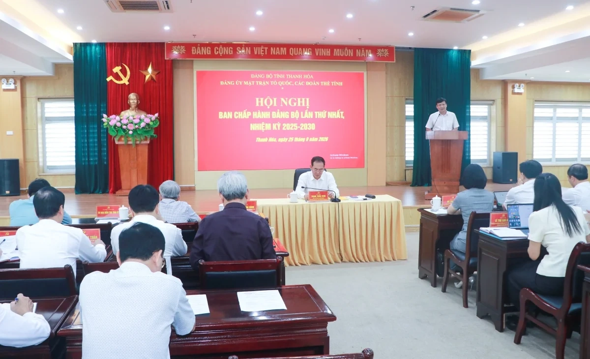 Hội nghị lần thứ nhất Ban Chấp hành Đảng bộ MTTQ, các đoàn thể tỉnh Thanh Hóa