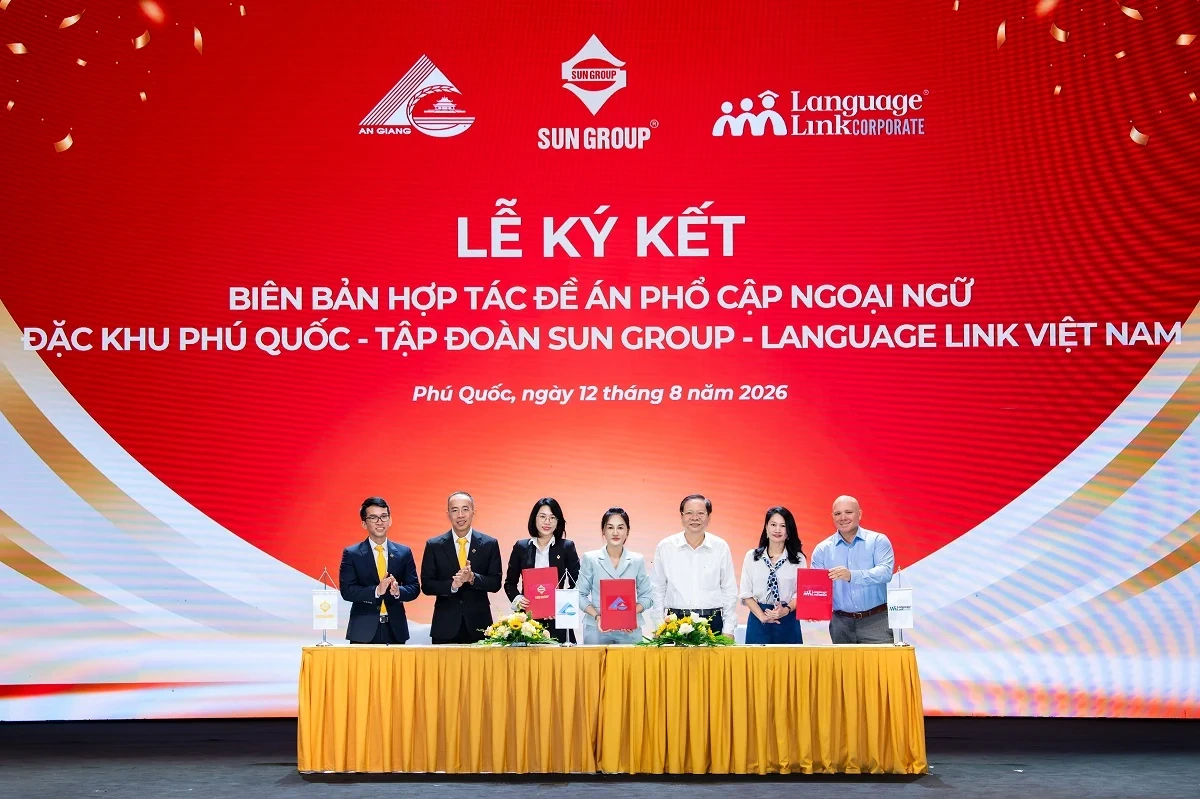 Đặc khu Phú Quốc và Sun Group ký biên bản ghi nhớ với Language Link Việt Nam triển khai chương trình “Phú Quốc - Hello World”