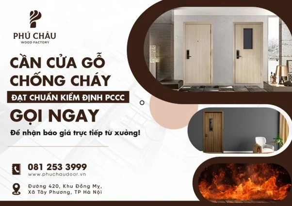 Các loại cửa gỗ chống cháy phù hợp với từng công trình