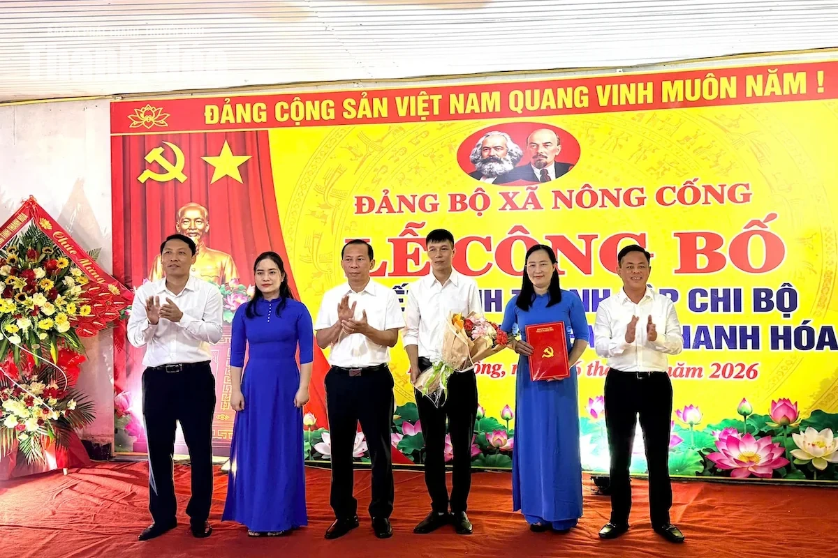 Thành lập 2 chi bộ Đảng trong doanh nghiệp tại Nông Cống