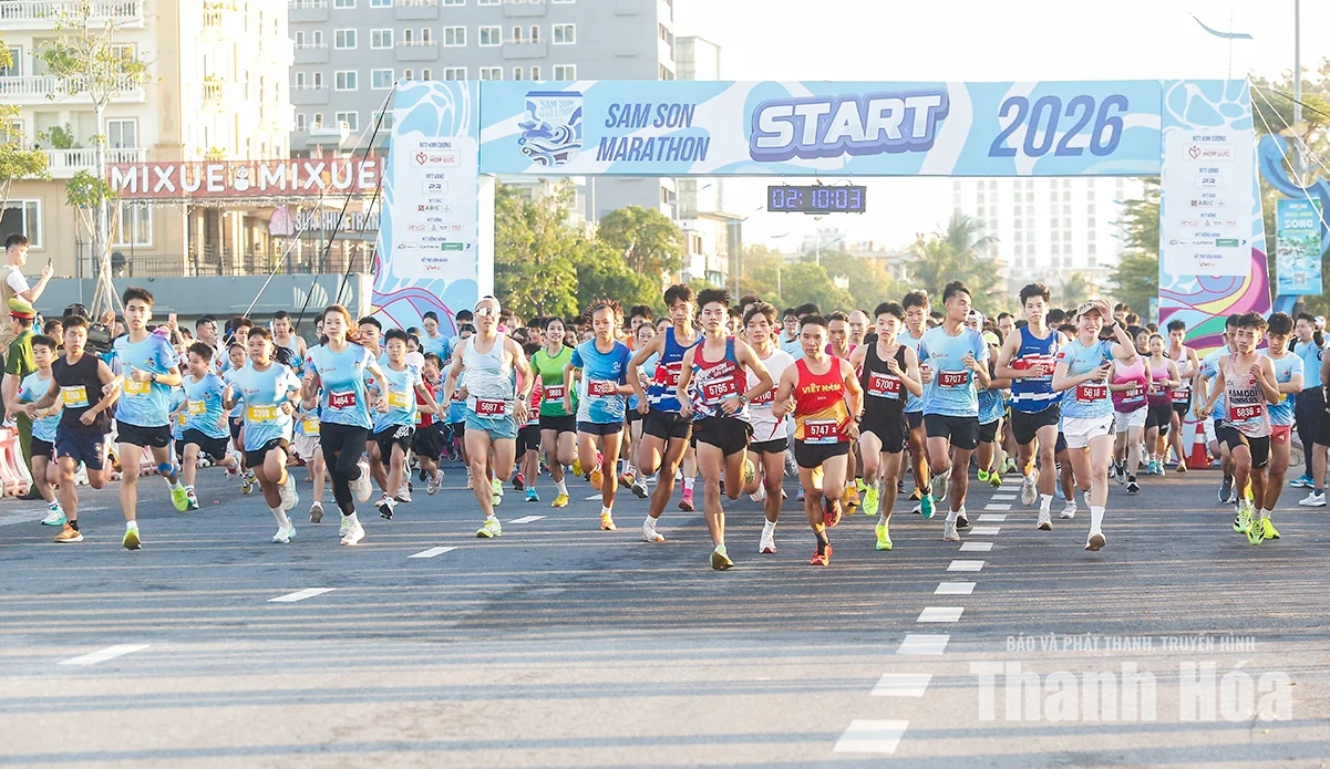 Gần 4.000 runner tranh tài tại Giải&nbsp;Marathon Sầm Sơn mở rộng năm 2026