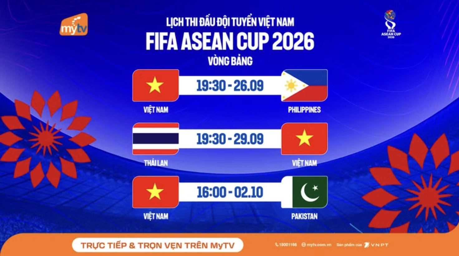 MyTV chính thức sở hữu bản quyền FIFA ASEAN Cup 2026