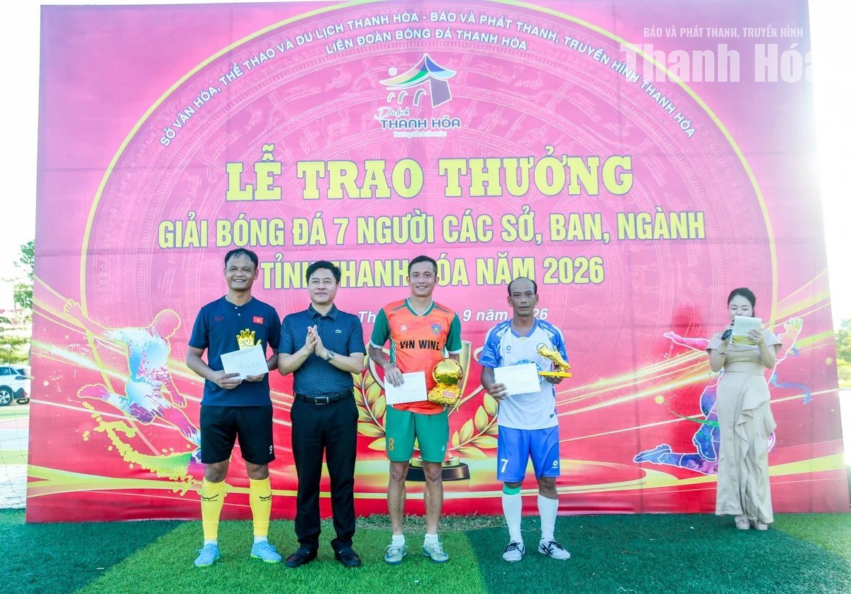 Đội bóng Sở VH,TT&amp;DL vô địch Giải bóng đá 7 người các sở, ban, ngành tỉnh Thanh Hóa