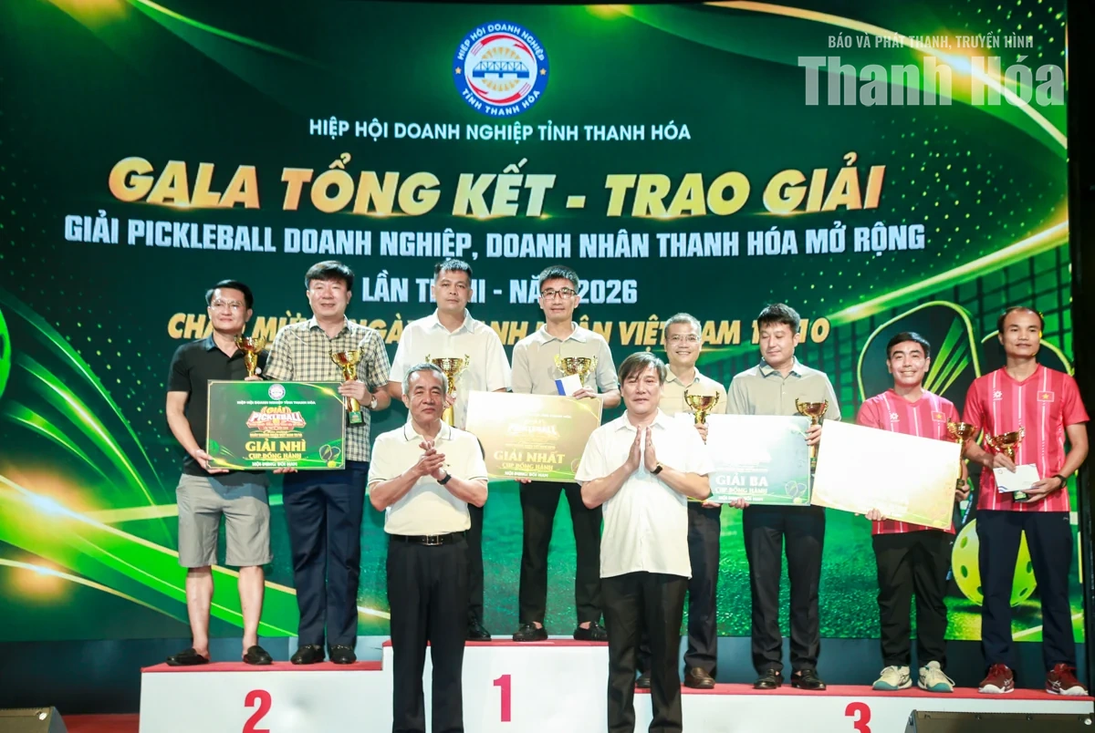 Giải Pickleball doanh nghiệp, doanh nhân Thanh Hóa mở rộng thành công tốt đẹp