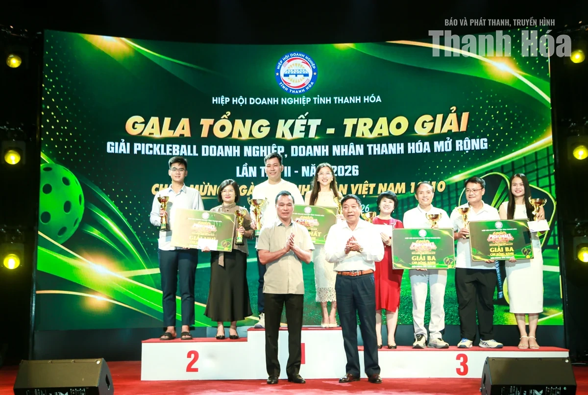 Giải Pickleball doanh nghiệp, doanh nhân Thanh Hóa mở rộng thành công tốt đẹp
