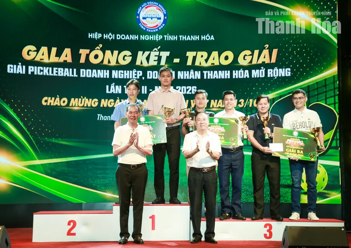 Giải Pickleball doanh nghiệp, doanh nhân Thanh Hóa mở rộng thành công tốt đẹp